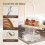 (Brown) Multifunctional Fruit and Vegetable Washing Bowl with Folding Handle, 2-in-1 5