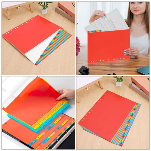 2Sets A4 Map Scheidingsbladen Met Plastic Tabbladen 2