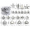 (silver) Shatterproof Christmas Ball Ornaments Set Gift Package For Christmas Tree 2