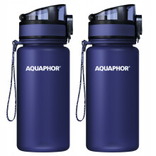 Aquaphor City 350ml 2x marineblå flaske med filterindsats til børn