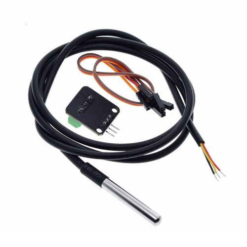 5X DS18B20 Temperature Sensor Module Kit Waterproof 100CM Digital Sensor Cable Probe Terminal Adapter for 2
