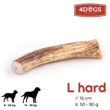 Hjortegevir tyggelegetøj R-Line 4DOGS størrelse L hård