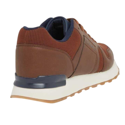 Bench (9 UK, Tan) Bench Mens Valence Lace Up Trainers 1