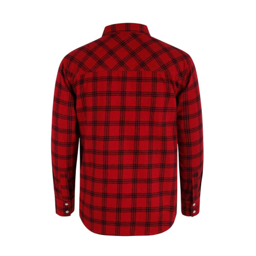 Lee Cooper (L, Red) Lee Cooper Mens Check Plaid Long-Sleeved Shirt 1