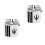 Maserati Maserati Mens Polished Trident Emblem Cufflinks 3