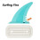 Fins de Surf Infláveis para Prancha de Stand  Paddle de 7 Polegadas, Fins Centrais Únicos com Base, para Prancha Longa de Stand  Paddle e Prancha 2