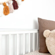 2-i-1 træbabyseng med skuffe + sofa - 120x60 cm hvid