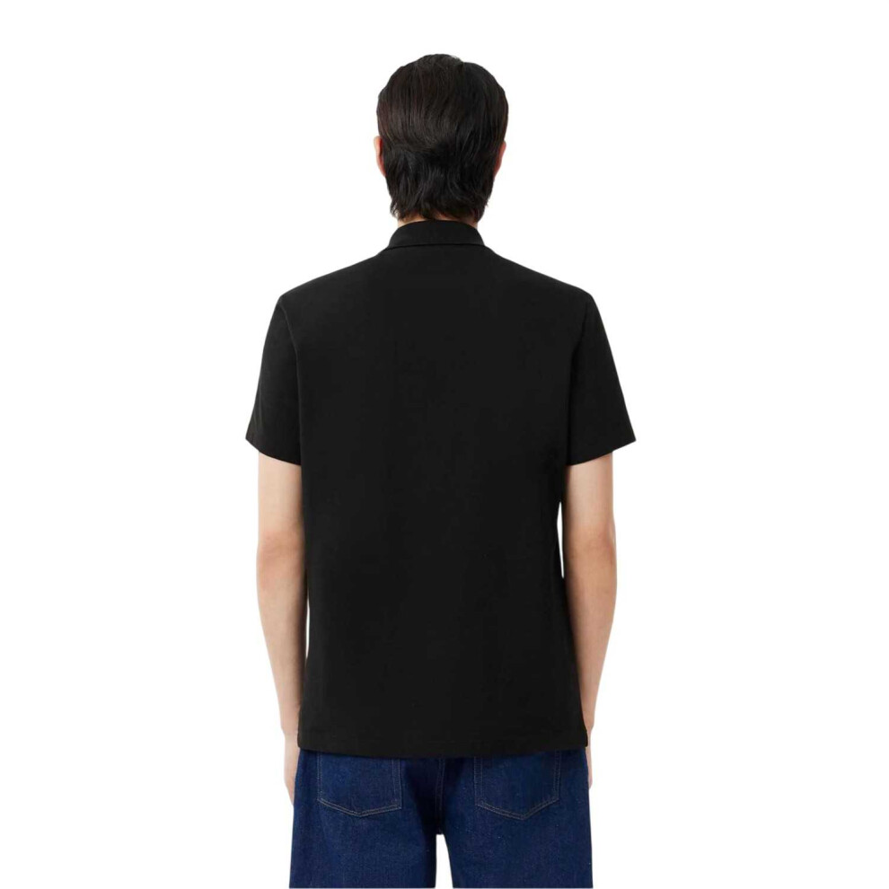 Lacoste (4Xl, Black) Mens Chest Logo Regular Polo Shirt