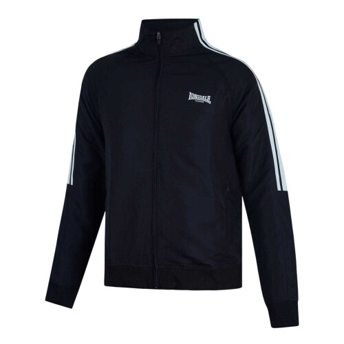 LONSDALE (L, Black) Lonsdale Mens Stripes Track Jacket 2