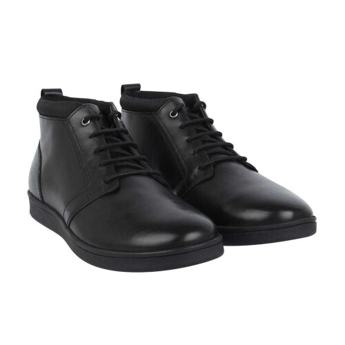(11 UK, Black) Firetrap Mens Elgan Leather Flat Boots 2