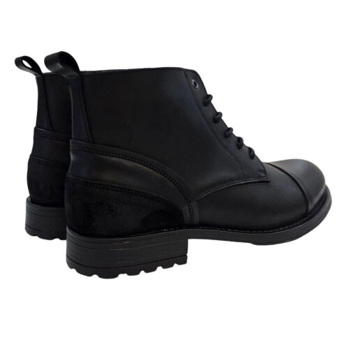 (9 UK, Black) Firetrap Mens Focus Leather Block Heel Boots 1
