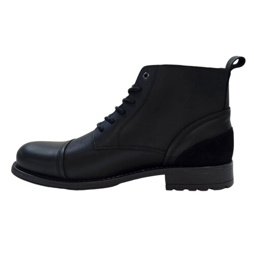(8 UK, Black) Firetrap Mens Focus Leather Block Heel Boots 2