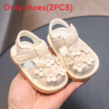 (Beige,11.5cm)Scarpe neonata bambina con decorazione floreale e materiale traspirante estive per