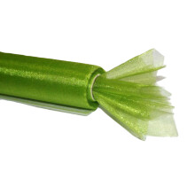 Koristeorganza 16 cm, 1 rulla, vaalea oliivi