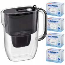 Aquaphor Fresh 3,2L sort vandfilterkande med 4 Maxfor+ patroner