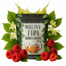 Grøn te hindbær med lime 50 g med hindbær og lime 35% - mild og let