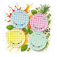 100x LID Fi 43 Pastel Håndlavede Kapsler til Juiceglas og Flasker