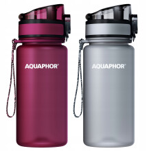 Aquaphor City 0,35L filterflaske med patroner, 2x bordeaux og grå