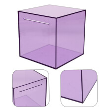 1Donation Box Paars Acryl Transparant Spaarbox Met Gleuf
