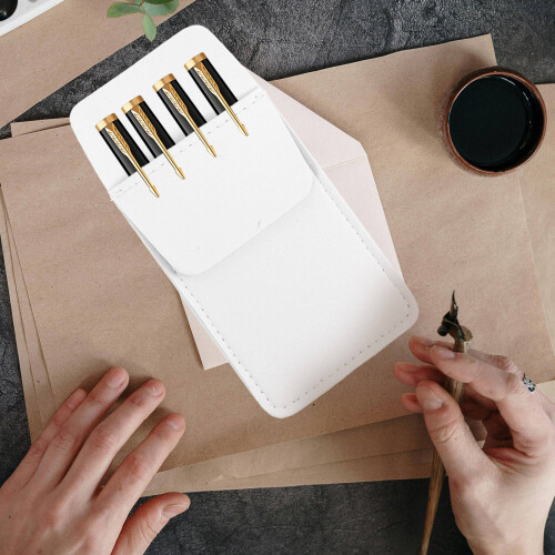 1PU Pocket Protector Voor En Potloden in Witte Kleur 2