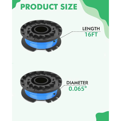 Trimmer Spool Compatible with Greenworks 20V 24V 40V 80V (6 Spools, 1 Cap) 1