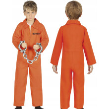 Kostume Fange FANGE Psykopat Fange Halloween Bal 5-6 år