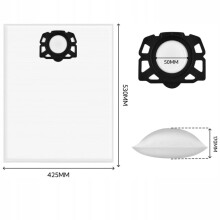 5 x Karcher WD4 WD5 WD6 støvsugerposer | 2.863-006.0