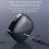 Auricolare Bluetooth wireless semi-in-ear con display digitale bianco 5
