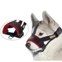 (L, red) Dog Soft Anti-biting Barking Secure,mesh Breathable Pets Muzzle For Dogs