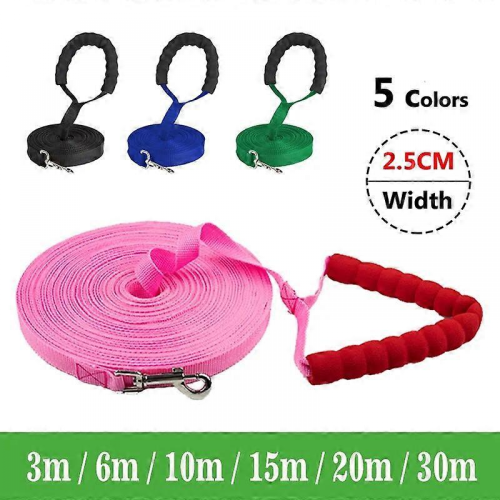 (Μαύρο λουρί σκύλου-15Mx2cm) 3M 6M 10M 15M 20M 30M μακρύ λουρί σκύλου Μικρό Μεσαίο Μεγά 1