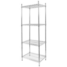 Kromattu tarjoiluhylly Mega-M 4-hyllyä H-180 L-60 G-45 N