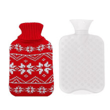 (red) 2l Rubber Hot Water Bottle With Cover For Pain Relief Hot Bag Pack For Menstrual Cramps
