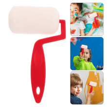 1X Kleine Spuitroller Plastic Met Duurzame Katoenen Borstel Kop