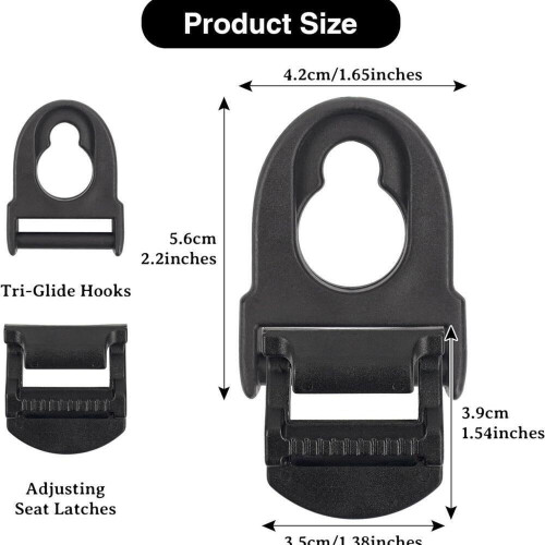 Lot de 4 clips de siège de kayak de remplacement, accessoires de sécurité 2