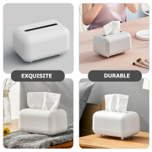 1Tissue Box Cover Wit Duurzaam Voor Woonkamer En Hotel