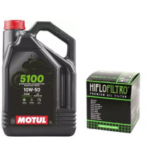 Olie MOTUL 5100 10W50 4L 4T + Filter Hiflo HF652 KTM Sxf Exc Fe Fc 250 350