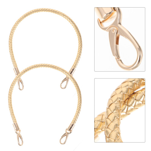 2St Stijlvolle Handtasriem Goud PU Met Geweven Design