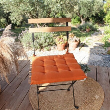 Almofada de Cadeira exterior 40 x 40 cm Waltz cognac