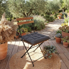 Almofada de Cadeira exterior 40 x 40 cm Waltz cinza escuro