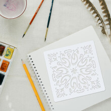 7St Multifunctionele Mandala Stencils Wit Herbruikbaar PVC