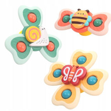 LT502 SÆT MED 3 SPINNERE TIL SJOV SPINNER MED SUGEKOP IDEEL TIL REJSER