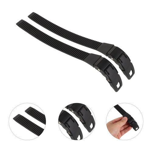 2Sets Zwarte Buckle Straps Voor Professionele Rollerskates 2