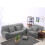 3Sofa Protector Set Donkergrijs Elastische Hoes 4