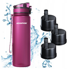 AQUAPHOR CITY Filterflaske 800 ml Bordeaux Sæt med 3 Patroner