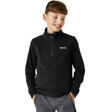 (15-16Y, Black) Regatta Kids Childrens Hot Shot II Lightweight 1/2 Zip Outdoor Fleece Pullover