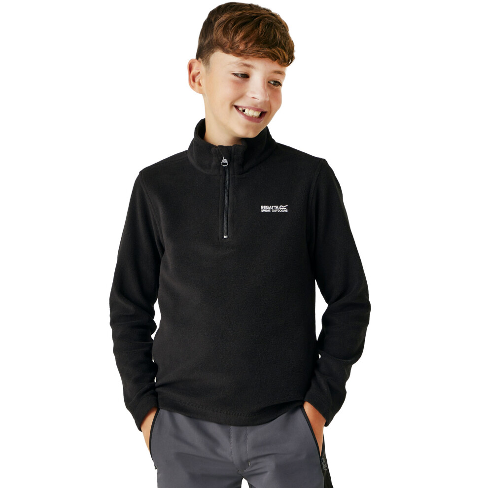 Regatta Unisex Kids Black Half-Zip Fleece For Children Hot Shot Ii - Image 3