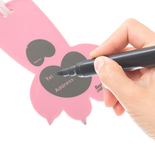 Roze Zachte Kattenpoot Luggage Tag En