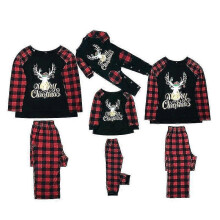 (Kid 4T) Christmas Father Mother Kids Clothes Top+pants Christmas Pajamas For Family Matching Outfit Xmas Pajamas Set Baby Romper Family Set