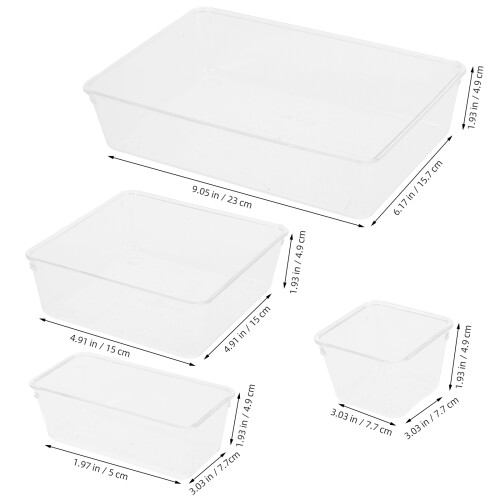 7St Duurzame Lade Organizer in Transparant Pet 1
