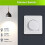 5X LED Dimmer , Flush-Mounted Dimmer for Dimmable LED and Halogen, 5-300 W Dimmer  LED, Phase Control Dimmer 5
